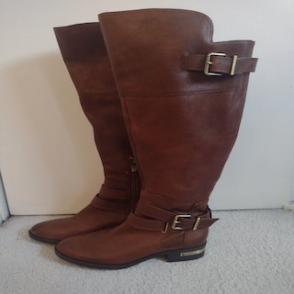 Vince Camuto Prestinta 6 Riding Below the Knee Boots Brown NEW - Picture 3 of 5